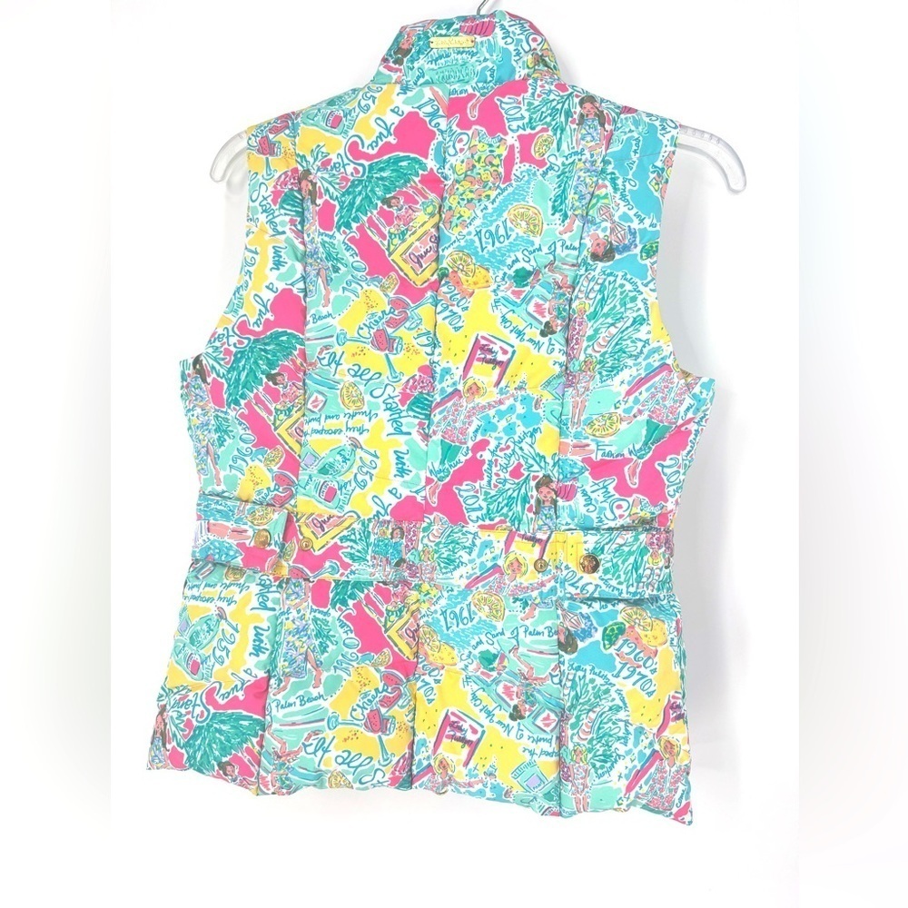 Lilly Pulitzer Vest Lauren Puffer In The Beginning - Picture 3 of 6